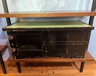 23 VintageDistressedBlackApothecaryIndustrialStyleCabinet