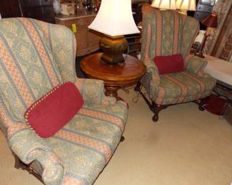 Pair of wing back chair