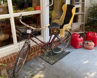 Vintage Huffy 3 speed. With child seat. 50 years old!