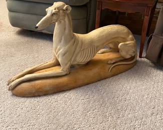 Stunning Resin Full size greyhound statue.