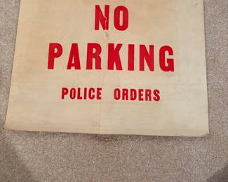 Vintage No Parking Sign