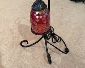 Vintage Stained Glass Bell Table Lamp