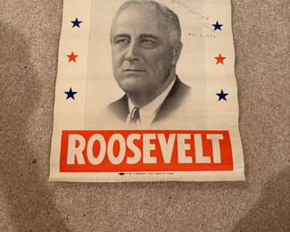 Vintage Poster FDR Roosevelt From 1937