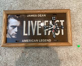 James Dean Live Fast Clock