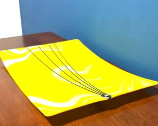 Hand Blown Art Glass Tray