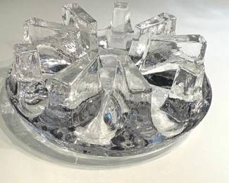 Vintage Chantal Glass Grande Stand Warmer Trivet (Germany)