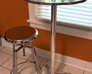Stainless Steel Bar Table and Stool