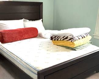 Queen Bed with Mattress ( chest and dresser)