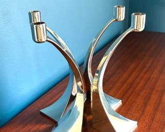Modern Stainless Steel Candle Holders
