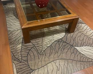 5'x8' leaf rug $80