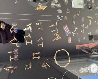 Cufflinks brooches pins necklaces