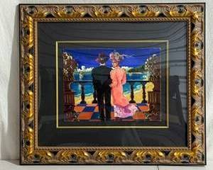 Otto Aguiar 'Afternoon Promenade' Signed and Numbered by Artist 77/245 - Giclee On Paper 27" x 23.5" Framed