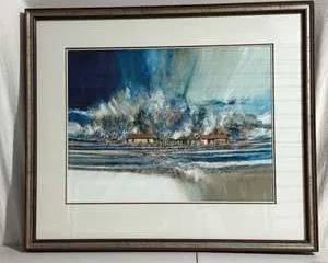 Framed Watercolor by John L. Mendoza 1982