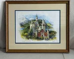 Detlev Nitschke Konigsschloss Neuschwanstein Watercolor Print
