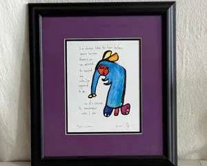 Signed Brian Andreas Framed Print 'Before Dawn' 2001