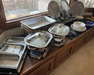 Serving dishes and Buffett items