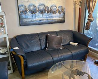 Blue retro couch