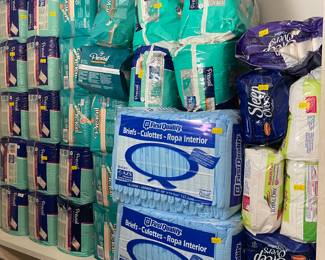 Lots of pads and diapers