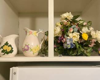 Pitchers, florals