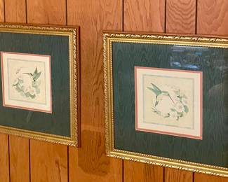 Hummingbird framed art