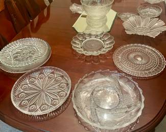 Glass serving trays