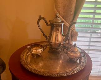 Silver plate serving set