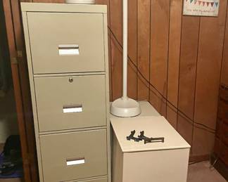 Metal office file cabinets, solar lights