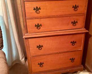 5 drawer wood chest