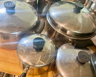 Pots pans stainless steel