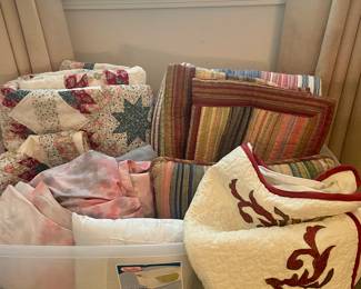 Quilts, linens, bedspreads