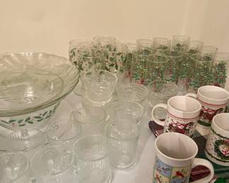 Holiday glass & cups
