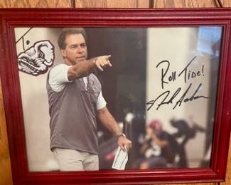 Signed Alabama Coach Nick Saban pic