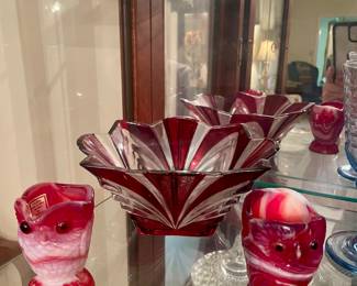 Garnet red glass