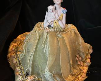 HALF DOLL RARE WITH DOG