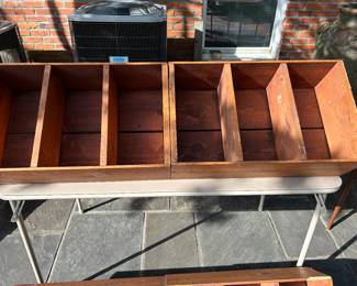 Two custom-made cabinets for 33 1/3 LP collection