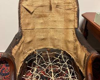 ANTIQUE very early 1850s carved rosewood chair