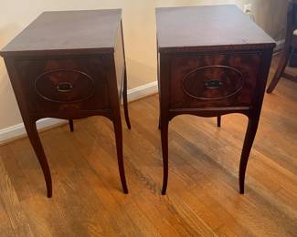 mahogany side tables - original condition