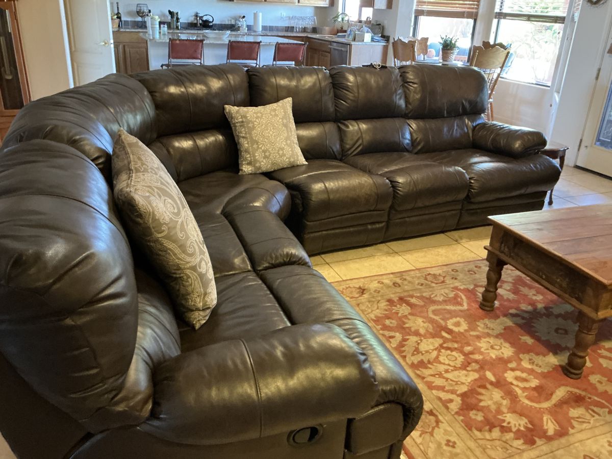 Leather sectional -$300