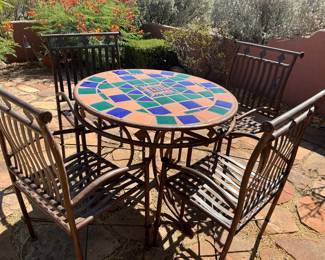 Tiled patio set $200