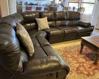 Leather sectional -$300