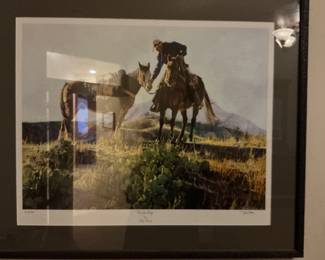 Framed numbered Tom Dort print-$50
