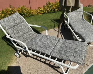 Metal lounge chairs $25 each