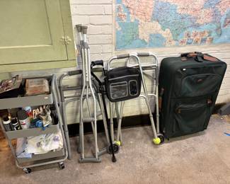 Crutches, Walkers, Luggage