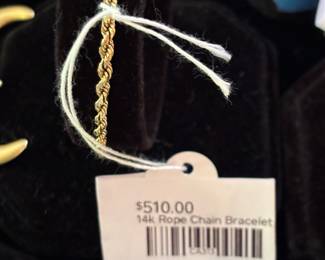 14k Rope Chain Bracelet
