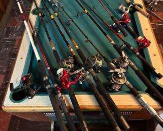 Fishing Poles, Mini Pool Table