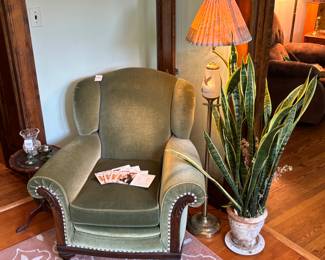 Velour Accent Chair