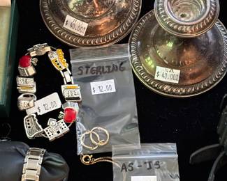Sterling Jewelry, Watches, Candlestick Holders