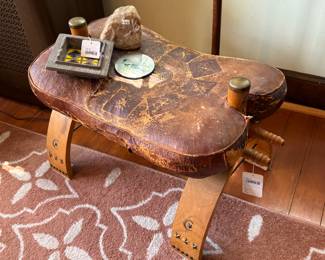 Camel Saddle Footstool, Aldo Londi Ahtray