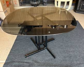 Glass topped kitchen table