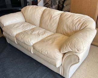 White leather sofa in perfect condition